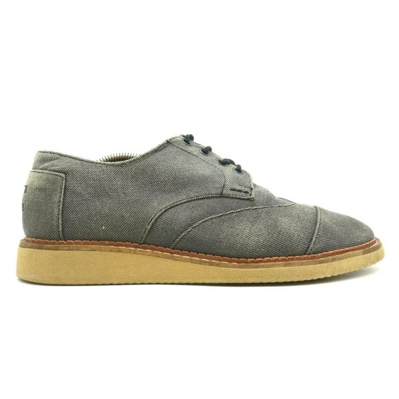 Toms Gray Canvas Casual Lace Up Sneaker Oxfords Shoes Men\'s 10 main image 11